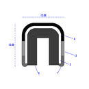 Efficient Single Track Rigid Flock-Lined Sliding Window Channel