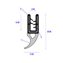 Flexible Self-Grip Rubber Top Tail Seal Ideal For 1.6mm to 3mm Panels