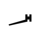 Black EPDM T-Section With Angled and Slotted Base - 25mmx9mm