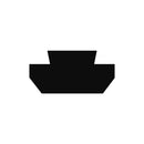 Black EPDM Block Section With Slotted Foot - 13mmx7mm