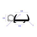 EPDM Caravan Opening Window Rubber Seal For 35mm Panels - 20m Coil
