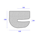 Black Expanded EPDM Sponge Rubber Section - 16mm x 15mm