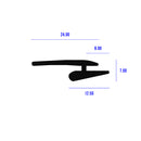 Black EPDM Bumper To Front Body Seal Jaguar E Type Series 2