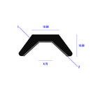 Black EPDM Flock Lined Sliding Window Channel For 6mm Glass