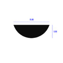 Black Neoprene Rounded Block Section - 15mmx5mm
