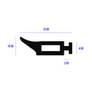 Black Neoprene T-Section With Side Slots Hollow Block and Wiper