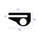 Black EPDM Hollow P Section with 1mm Channel - 14mmx9mm