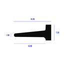 Black EPDM T-Section Rubber Seal - 8mmx16mm