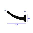 Black Slim-T Profile EPDM Seal - Linear Metre