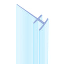 Clear PVC Shower/Bath Screen Seal – 5mm T-Shape for Gaps 23mm to 28mm