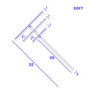 Durable Clear PVC Bath Screen Seal - 7mm T-Shape, Flexible and Easy to Install