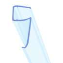 Clear Rigid PVC Shower Seal For Straight Glass (8-10mm) - Easy Installation