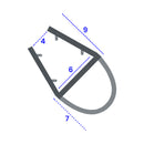 Black Shower Seal for 4-6mm Glass – Fits Gaps 3mm to 7mm