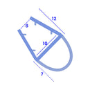 High-Quality PVC Shower Seal for Straight Glass Easy Installation