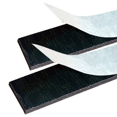 Black Self Adhesive Solid Neoprene Rubber Strip (2 Pack)
