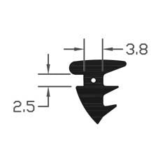 Professional Black TPE Wedge Gasket Seal For Ultimate Sealing Solution - 75m