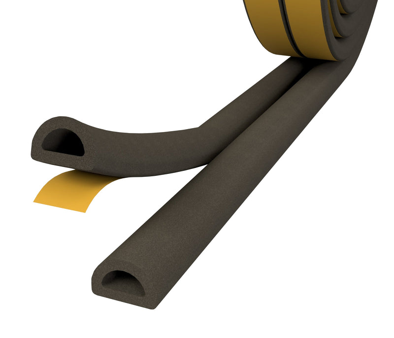 Self-Adhesive 5m EPDM D Profile Rubber Draught Strip For Long Lasting Protection