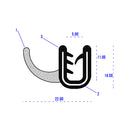 Versatile Self-Grip Rubber Side Tail Seal Perfect For 1.6mm to 3mm Panels