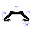 Universal Small Flocked Channel For 4.75mm And 6mm Glass - Black EPDM