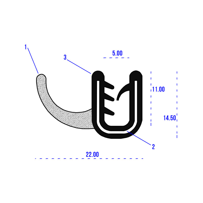 Versatile Panel Seal Flexible Self-Grip EPDM Rubber Tail Seal