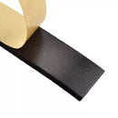 Black Self-Adhesive Sponge Rubber Strip 20mm x 2m Waterproof & Compressible