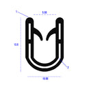 Durable PVC Self-Grip Edging Strip With Metal Insert Black - 0.14kg