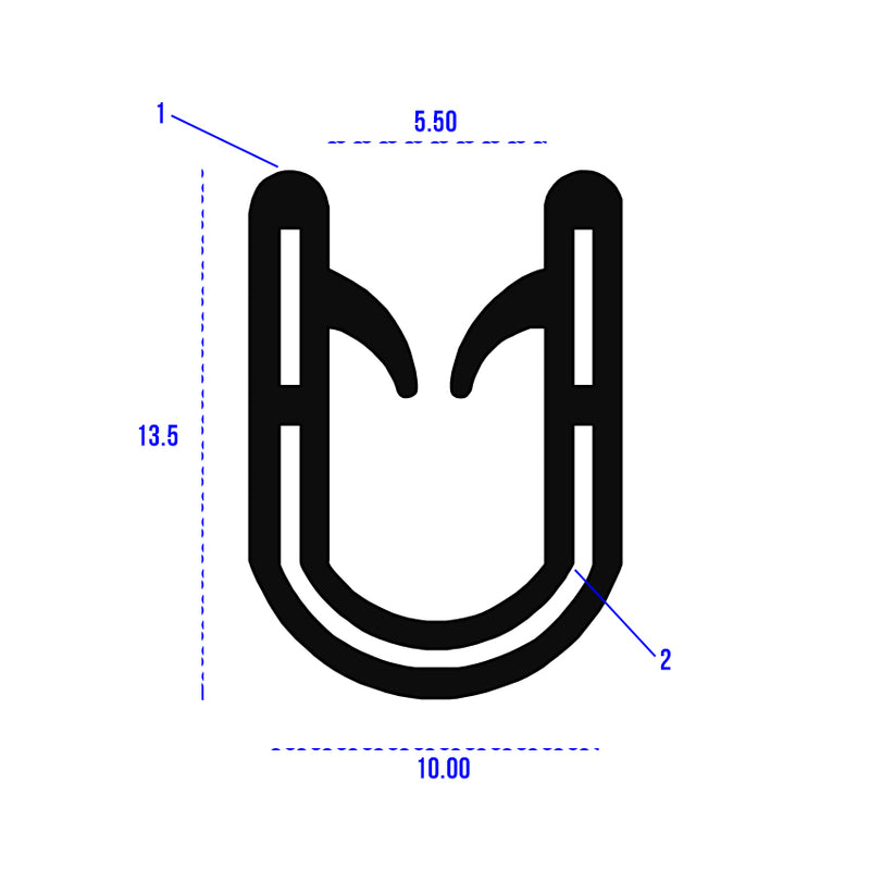 Durable PVC Self-Grip Edging Strip With Metal Insert Black - 0.14kg