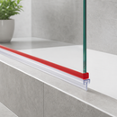 Clear Shower Screen Seal with T Seal Carrier for Straight Glass (800mm, 900mm, 1400mm, 2000mm)