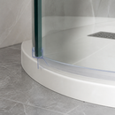 Curved Shower Screen Seal in Clear PVC for Easy Installation (850mm)