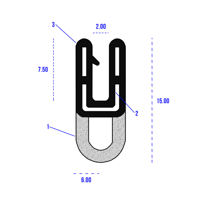 Versatile Self-Grip Rubber Top Seal 0.8mm to 1.2mm Linear Meter