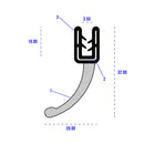 Flexible Self-Grip Rubber Top Tail Seal Ideal For 1mm to 2mm Panels