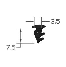 High Impact TPE Black Wedge Gasket Seal For Superior Sealing Solution - 300m