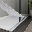 Bifold Shower Screen Seal in Clear Soft PVC for Bathrooms (900mm or 2000mm)