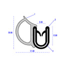 Universal Self-Gripping Rubber Side Seal Flexible Trim For 1.6mm to 3mm Panels