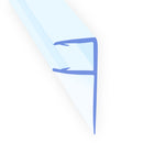 Durable PVC U Section Shower Seals For 6mm to 8mm Glass - 2Pcs