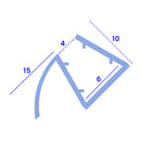 Clear PVC Shower Seal Perfect Grip For 4-6mm Thick Glass
