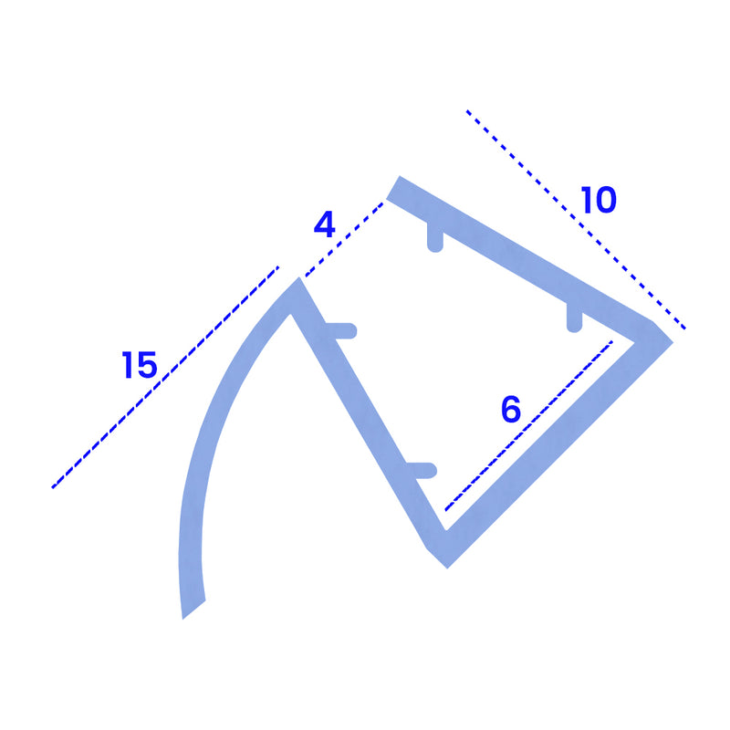 Clear PVC Shower Seal Perfect Grip For 4-6mm Thick Glass