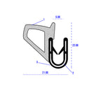 Heavy Duty Black Flexible Self-Grip Rubber Side Seal Linear Meter