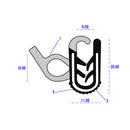 Black 6mm Flexible Self-Grip Rubber Side Seal Panels