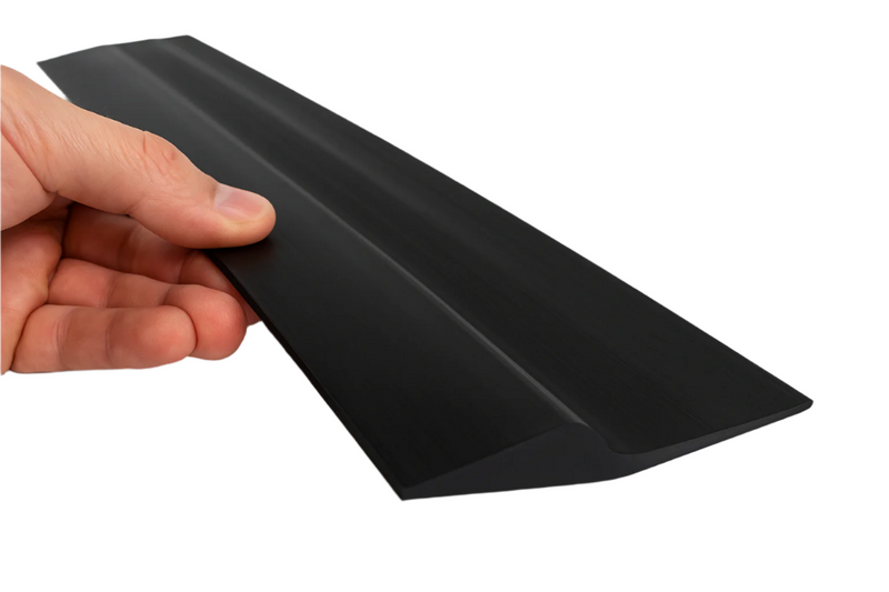 Premium 15mm Garage Door Floor Seal Kit Heavy-Duty Black Rubber Threshold with Adhesive & Gun