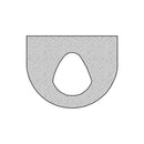 Black Expanded EPDM/Sponge Rubber D-Section - 10mmx8mm