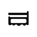 Black EPDM D-Section Door Seal With 1.6mm Channel Width