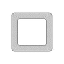 Black Expanded EPDM Sponge Rubber Hollow Square Section 20mmx20mm