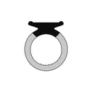 Dual Hardness EPDM Sponge Section 14mm Adhesive-Backed