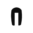 Black Neoprene U-Channel Section For 3mm Panels - 7mmx13mm