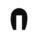 Black Neoprene Square U-Channel Trim Rounded Base Profile - Per Metre