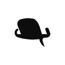 Black EPDM Block Section With Side Hooks and Offset Flange - 22mm x 17mm