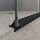 High-Quality Black Shower Screen Seal for Straight Glass (Length Options Available)