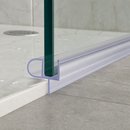 Clear Rigid PVC Shower Screen Seal for Bath & Shower Doors (Various Lengths)
