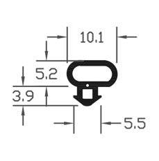 Heavy Duty Black TPE Bubble Seal Gasket Solution For Door Sealing - 200m